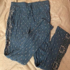 Blue Flowered Lounge Pants